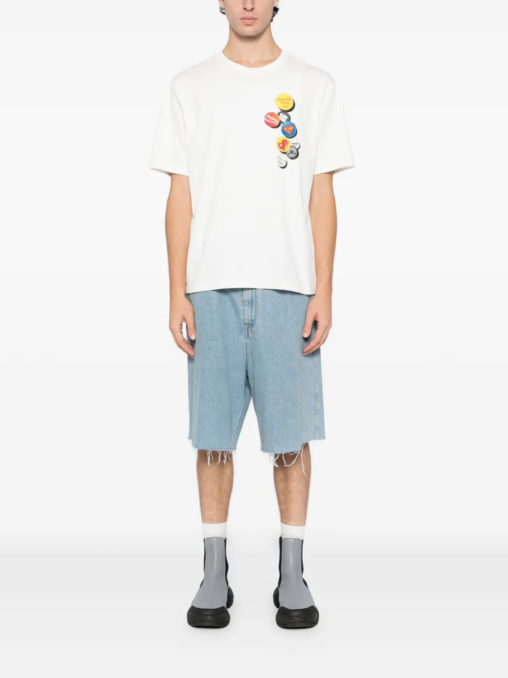 Ground Zero Printed T-shirt In White