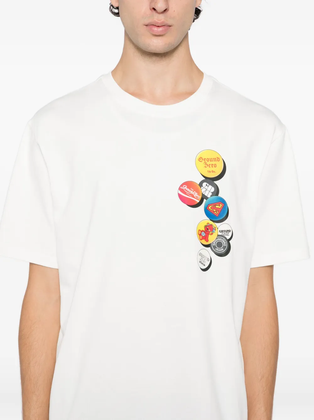 Ground Zero Printed T-shirt In White