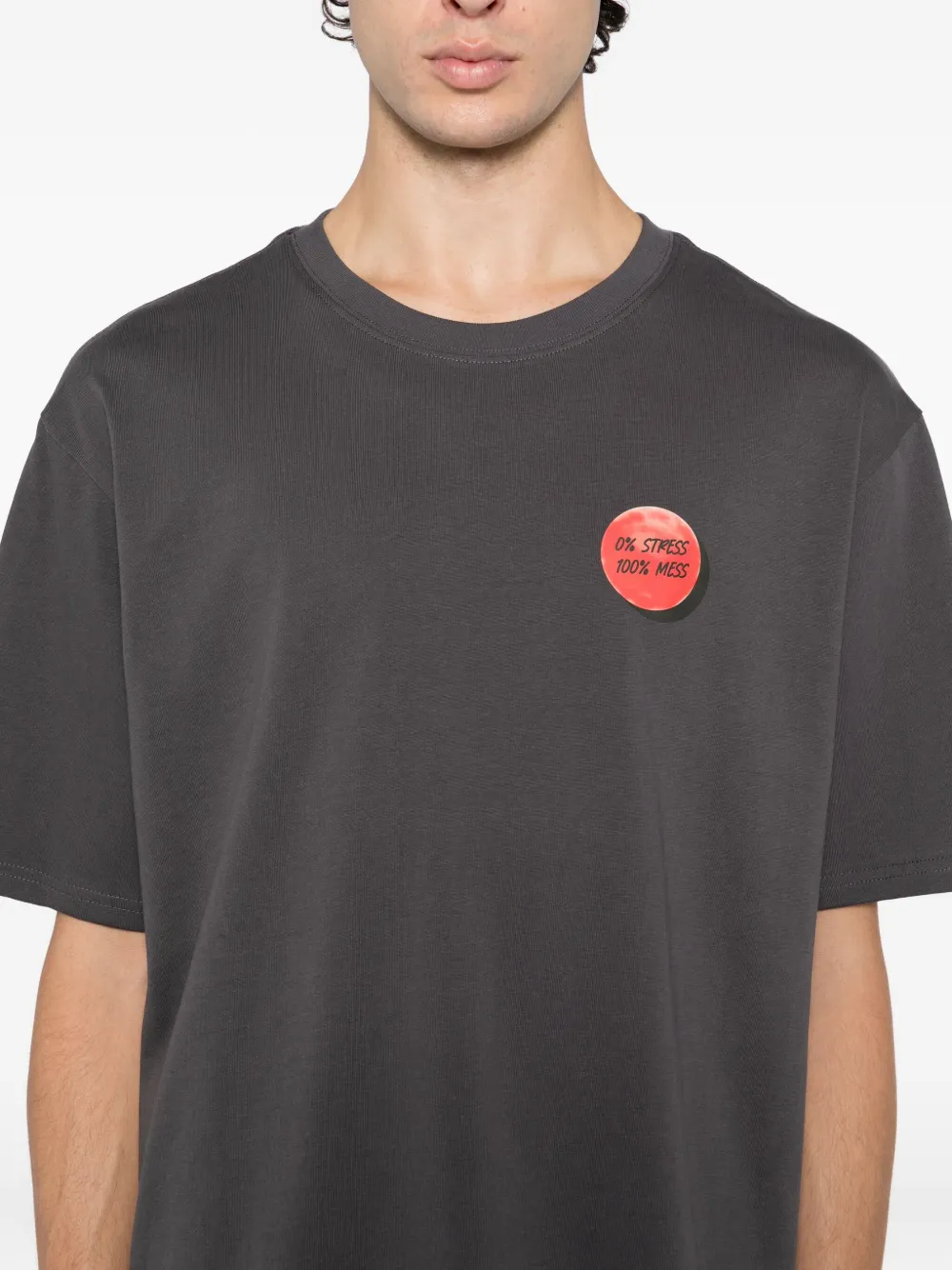 Ground Zero T-shirt met print Grijs