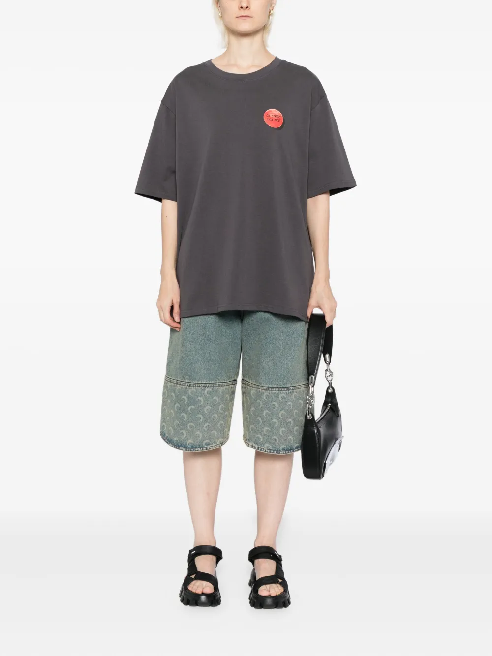 Ground Zero T-shirt met print Grijs