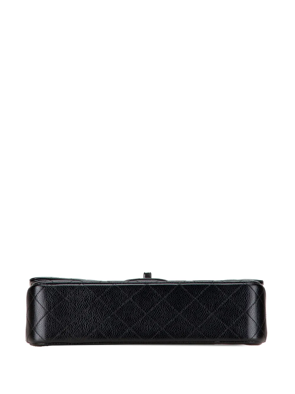 Pre-owned Chanel 2019 Medium Classic Caviar Double Flap Shoulder Bag In Black