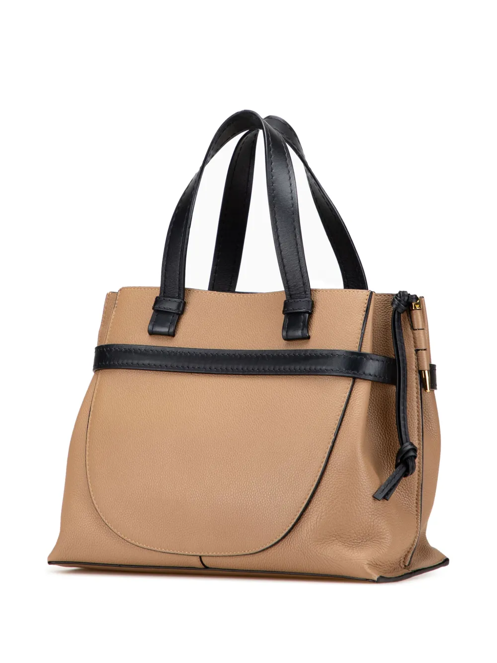 Pre-owned Loewe 2018 Small Leather Gate Top Handle Satchel In Brown
