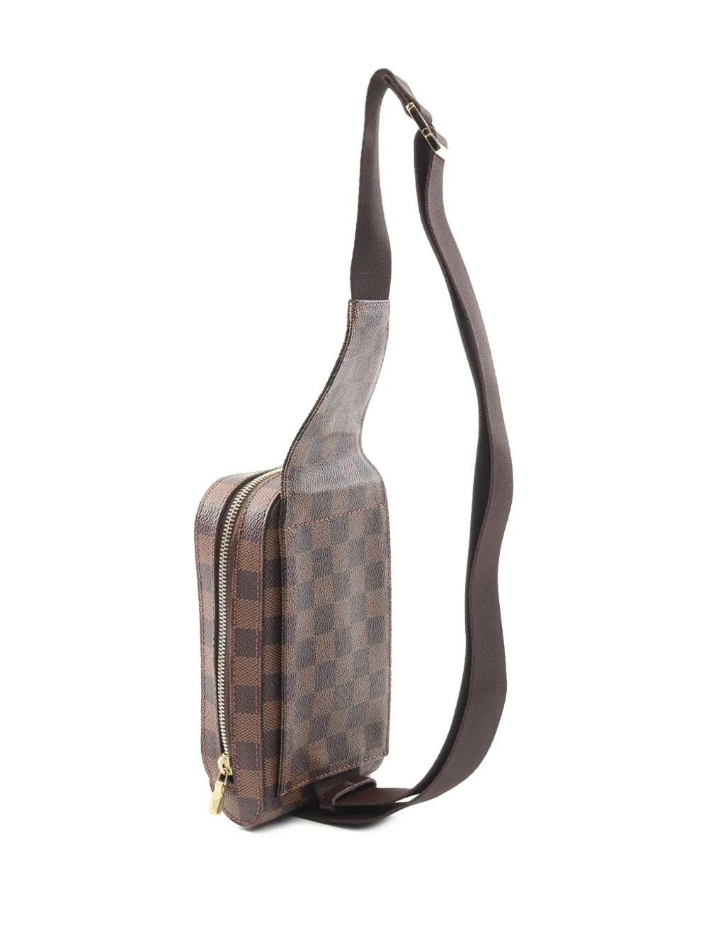 Pre-owned Louis Vuitton 2008 Damier Ebene Geronimos Crossbody Bag In Brown