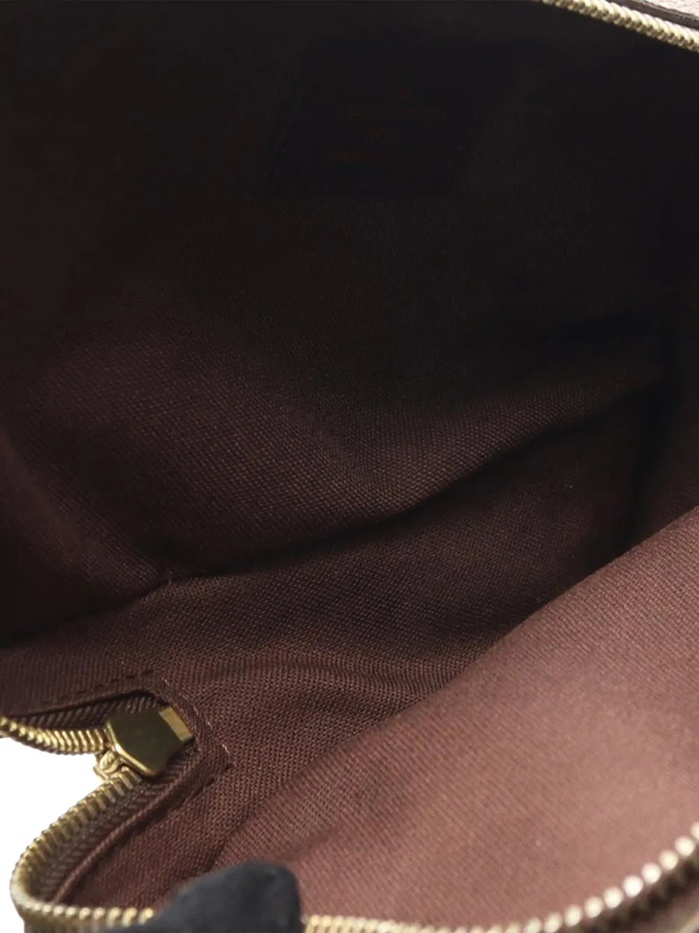 Pre-owned Louis Vuitton 2008 Damier Ebene Geronimos Crossbody Bag In Brown