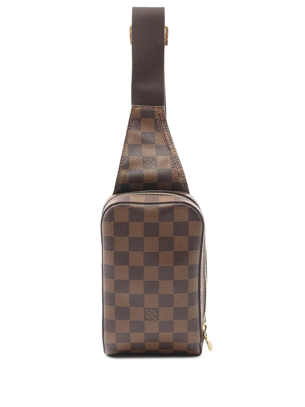 Pre-owned Louis Vuitton 2008 Damier Ebene Geronimos Crossbody Bag In Brown