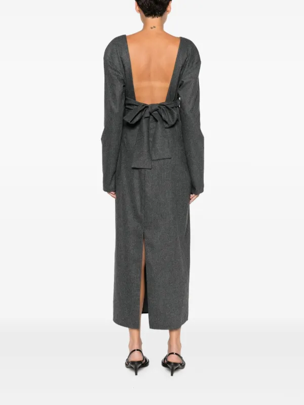 khaite grey dress Khaite Storm Dress in Sterling - Grey Designer Dress