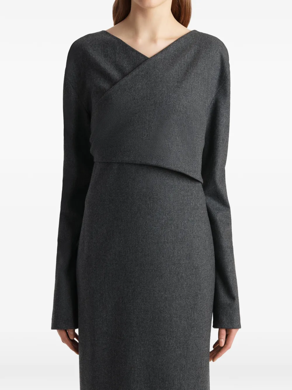 Khaite Aubrey Dress in Grey, view 5