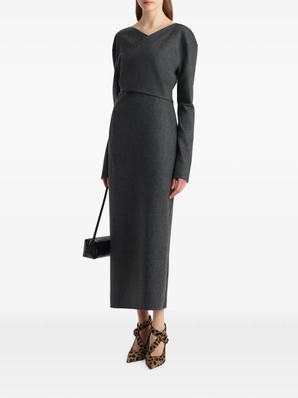 Khaite Aubrey Dress in Grey, view 2