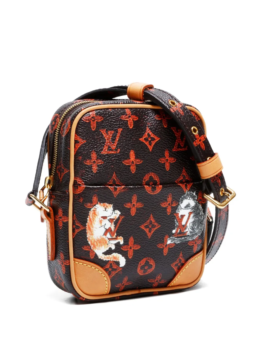 Pre-owned Louis Vuitton X Grace Coddington 2018 Paname Catogram Cross Body Bag In Brown