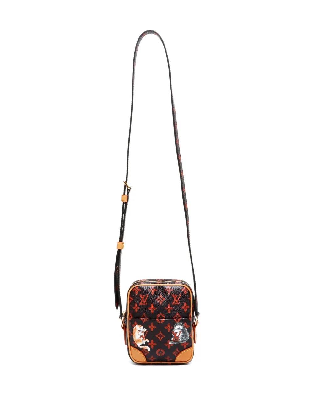 Pre-owned Louis Vuitton X Grace Coddington 2018 Paname Catogram Cross Body Bag In Brown