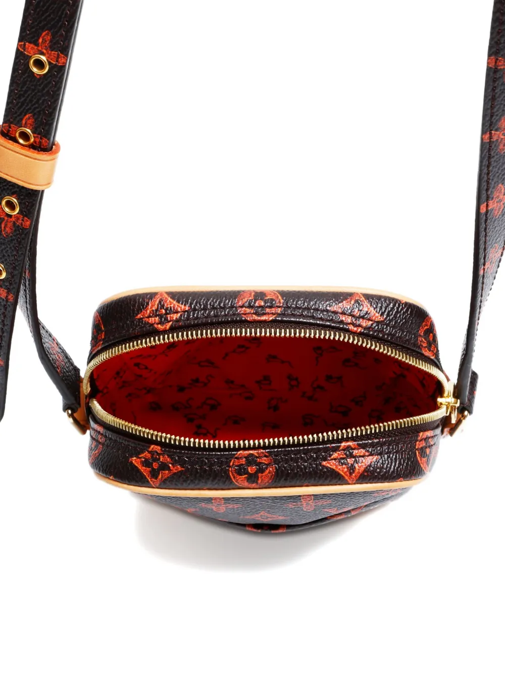 Pre-owned Louis Vuitton X Grace Coddington 2018 Paname Catogram Cross Body Bag In Brown