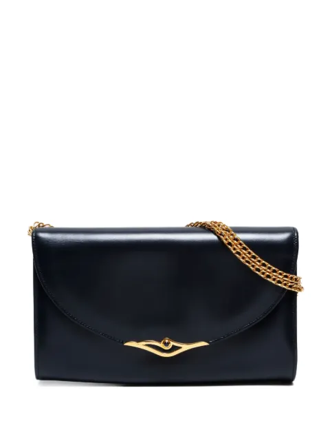 Cartier 1990s Sapphire curved-flap chain shoulder bag