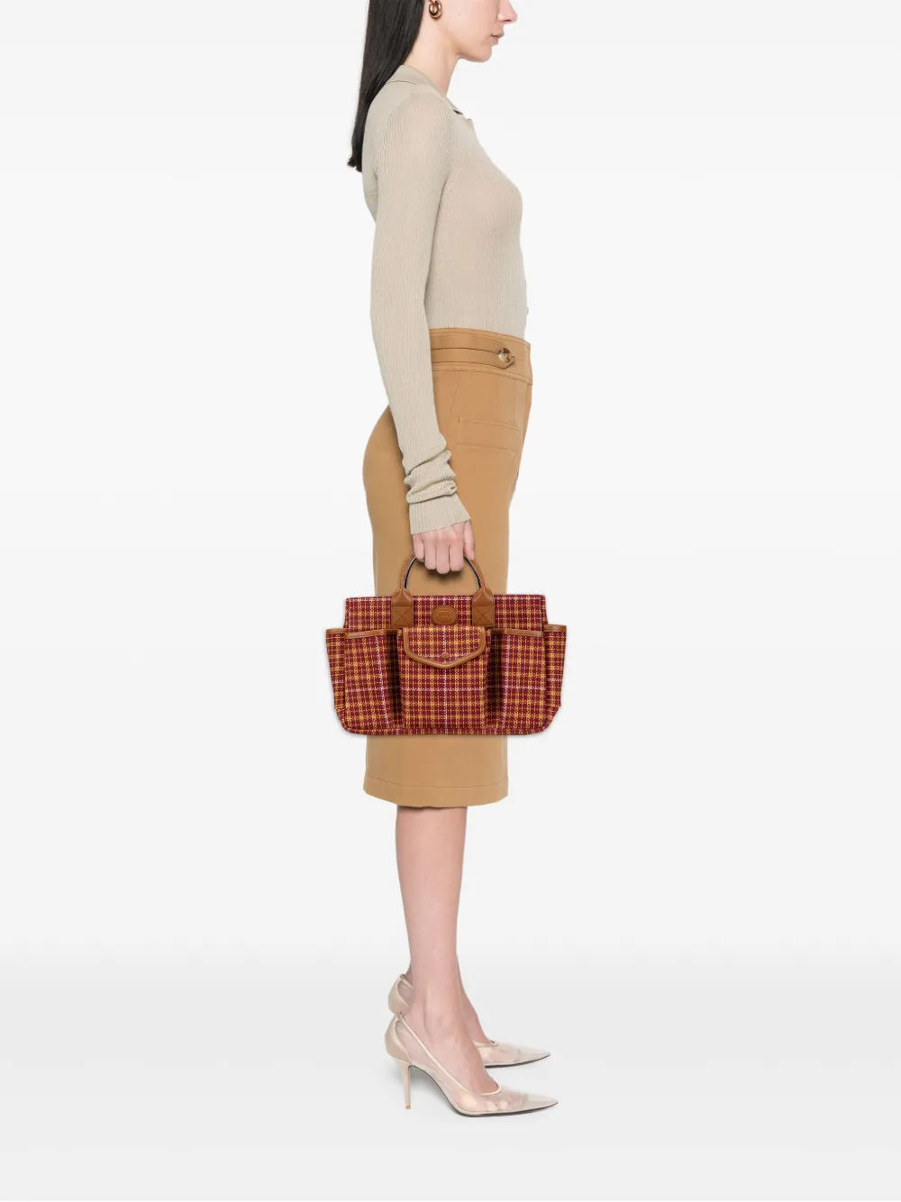 Gucci Pre-Owned 2016-2025 Checkered Wool Childrens Pocket handbag | Pre-Owned | Image 2