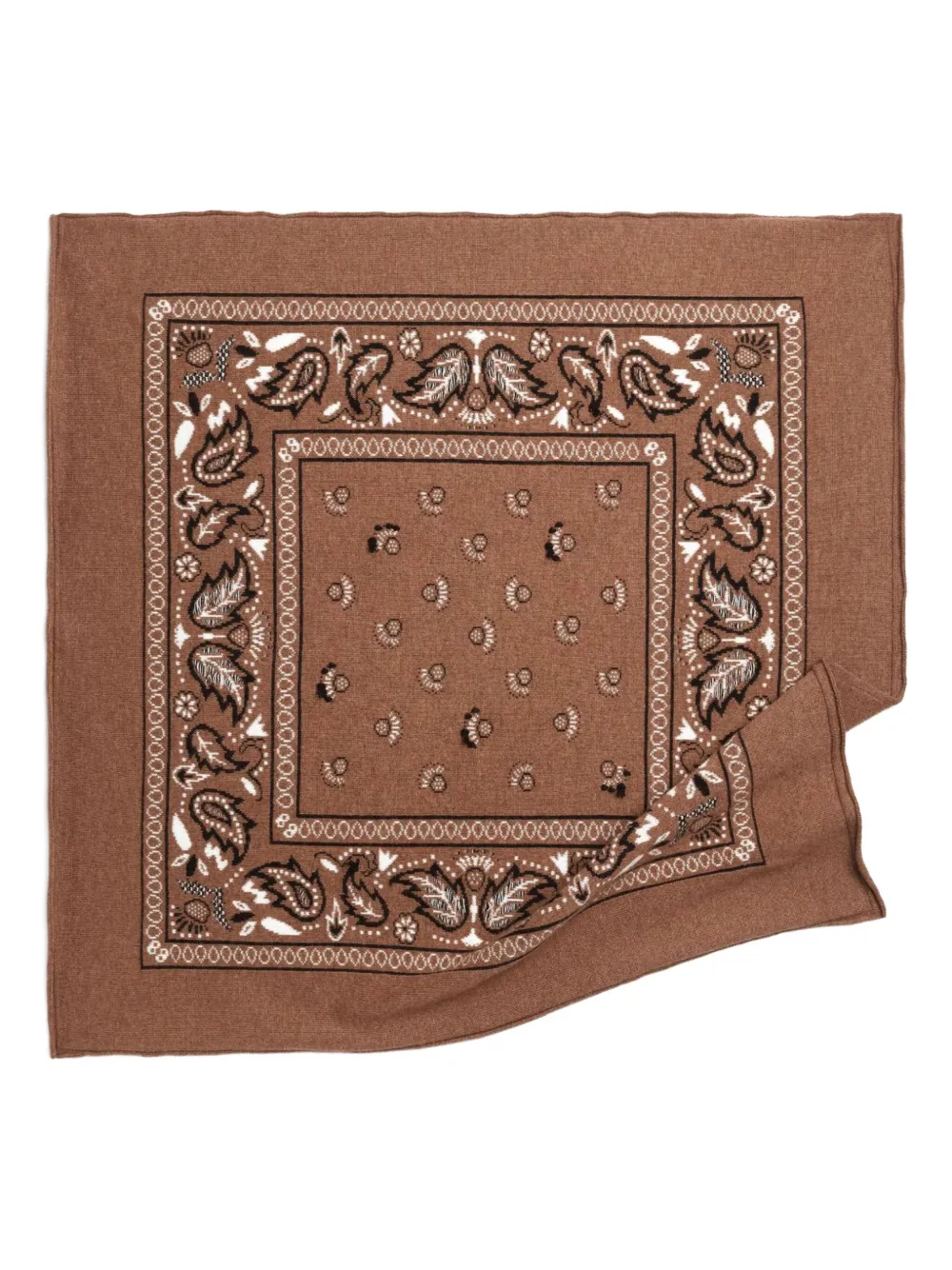 Barrie paisley-pattern scarf | Brown | Image 1