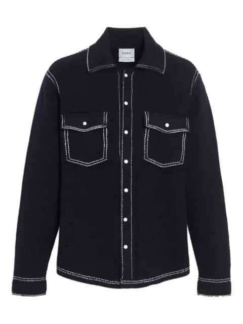 Barrie contrast-stitch pocket shirt jacket