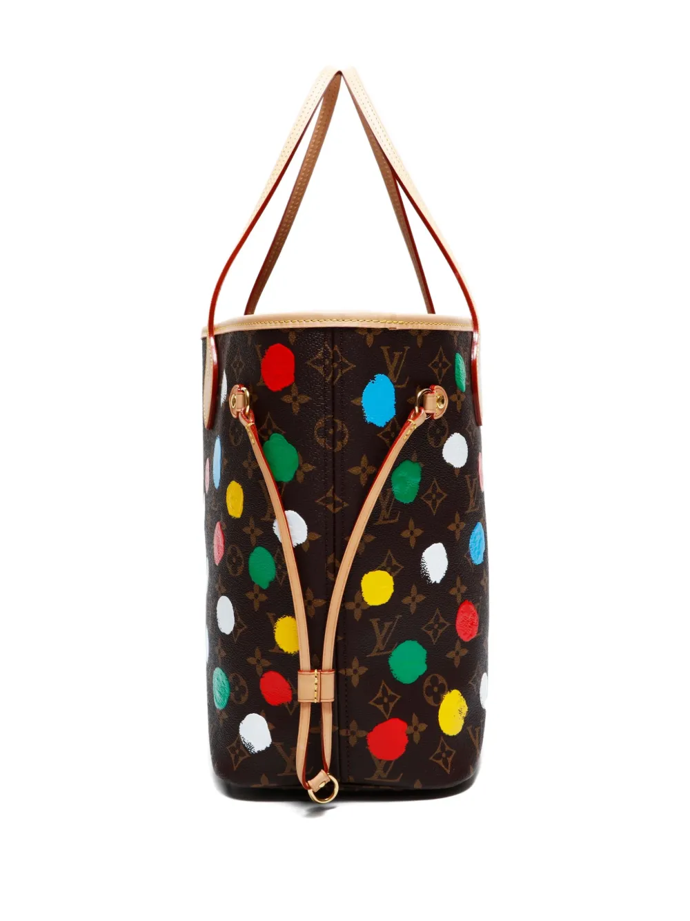 Pre-owned Louis Vuitton 2023 X Yayoi Kusama Neverfull Tote Bag In Brown