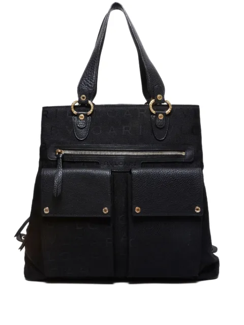 Bvlgari Pre-Owned 1990-2000 logo-pattern tote bag