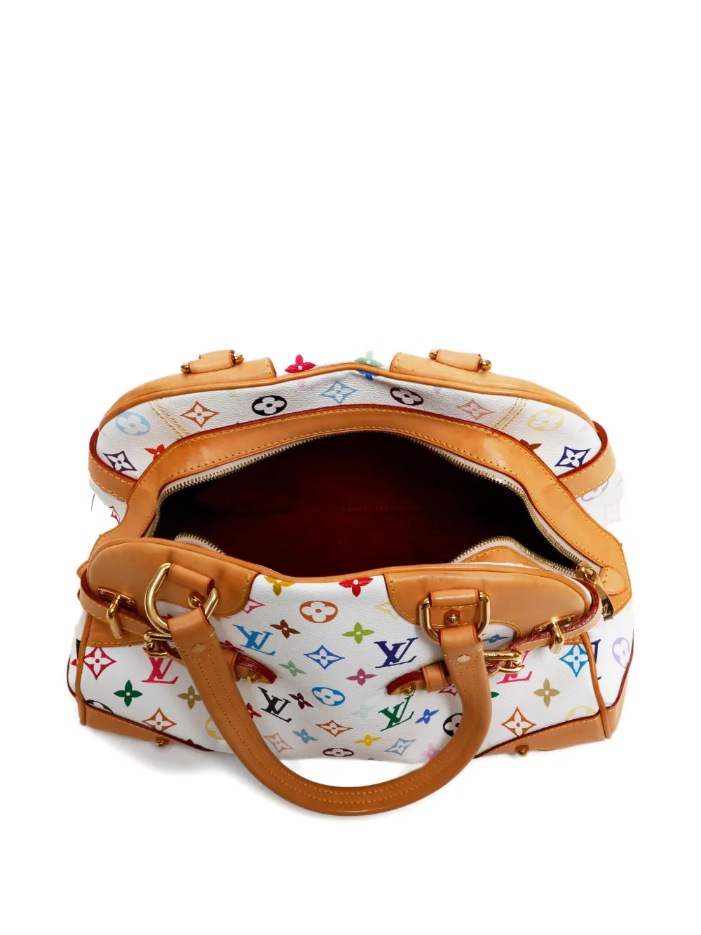 Pre-owned Louis Vuitton 2009 X Takashi Murakami Claidia Handbag In White
