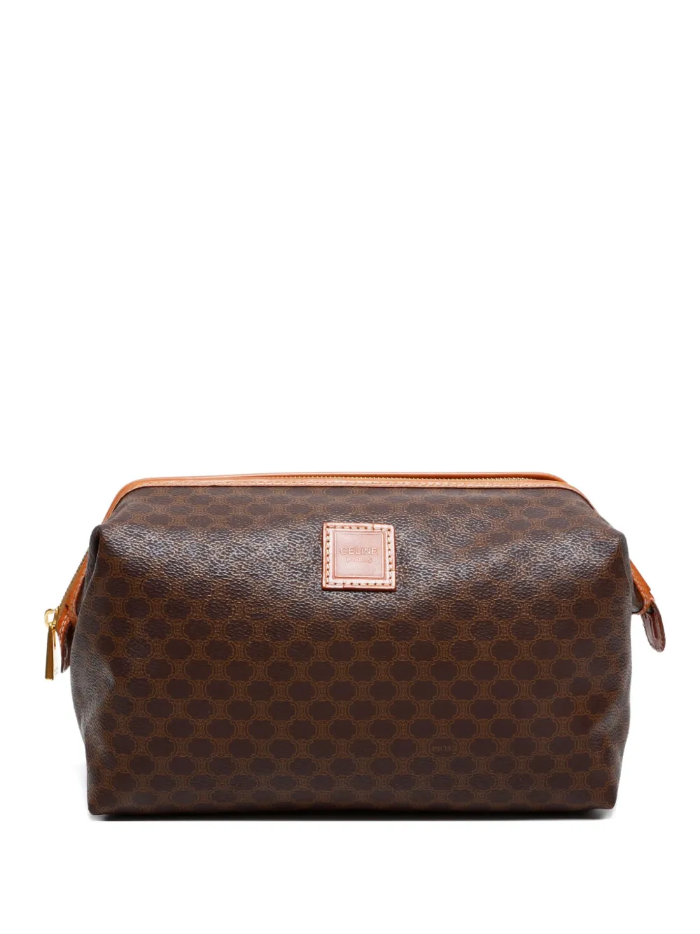 Celine Pre-Owned 1990-2000s マカダム コスメポーチ - ブラウン Celine Pre-Owned 1990-2000s マカダム コスメポーチ - ブラウン