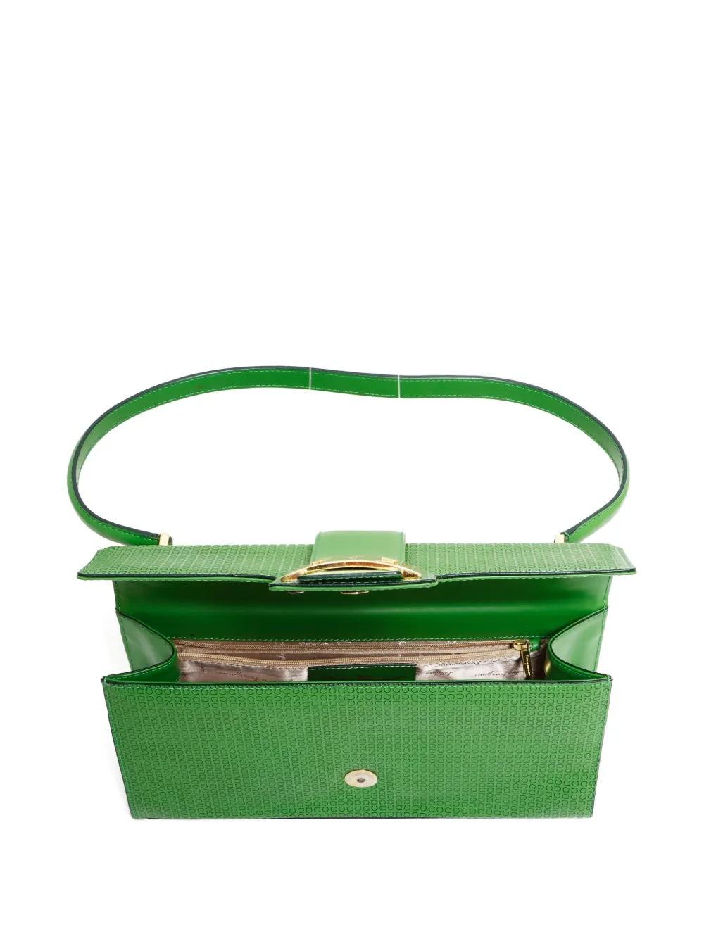 Pre-owned Ferragamo 2000-2020 Vara Shoulder Bag In Green