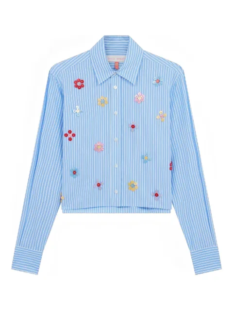 Mira Mikati stripe sequin-embellished shirt