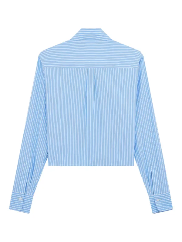 Mira Mikati Stripe sequin-embellished Shirt | Blue | FARFETCH