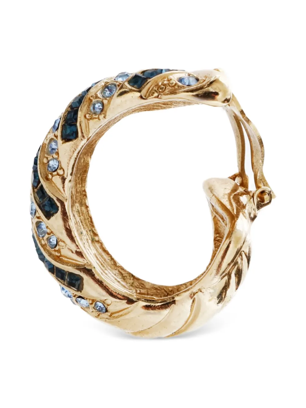 Saint Laurent Pre-Owned 1980-2000s rhinestone hoop earrings | Image 2