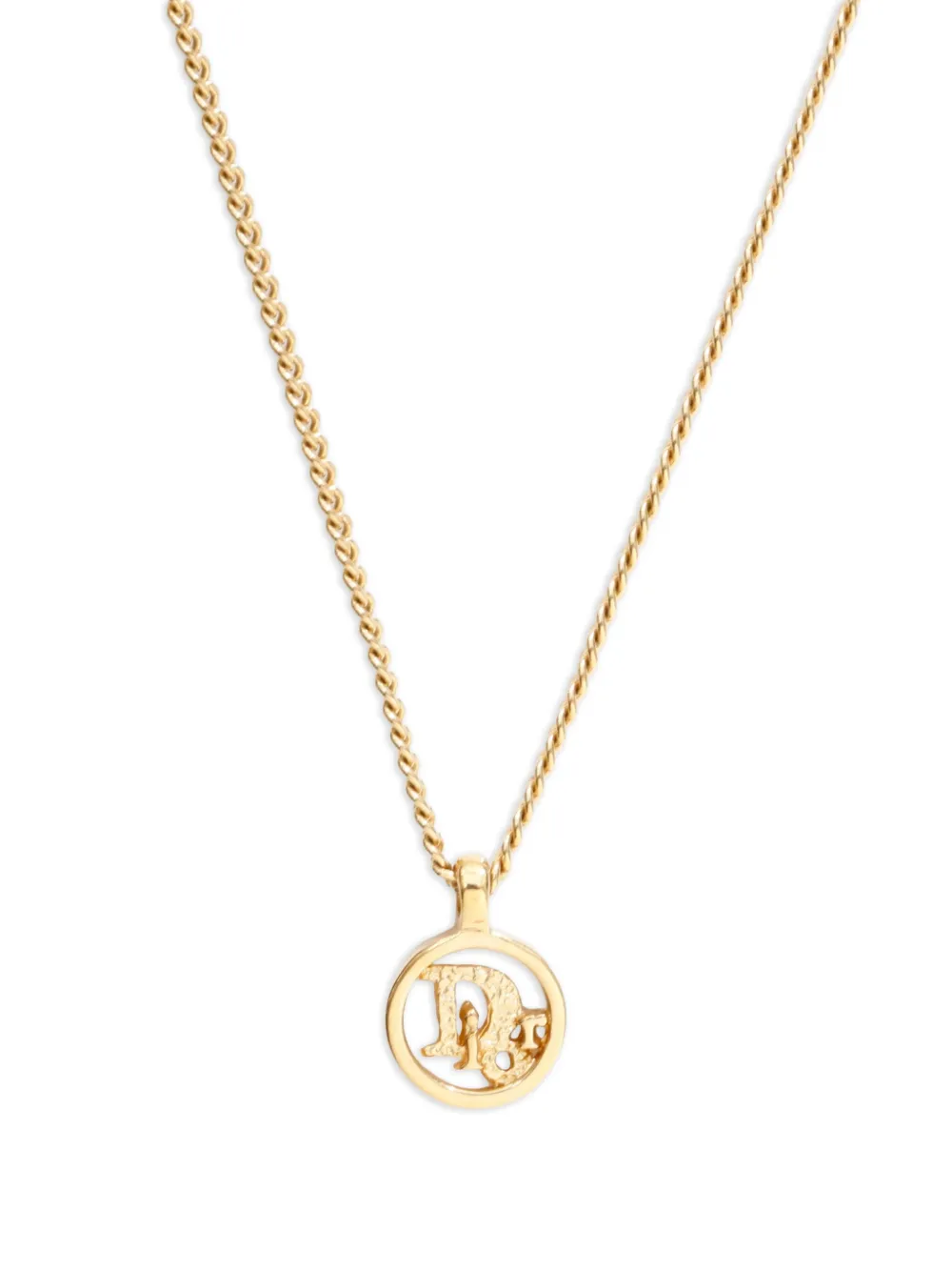 Christian Dior Pre-Owned 1980-1990 logo-pendant necklace | Image 2