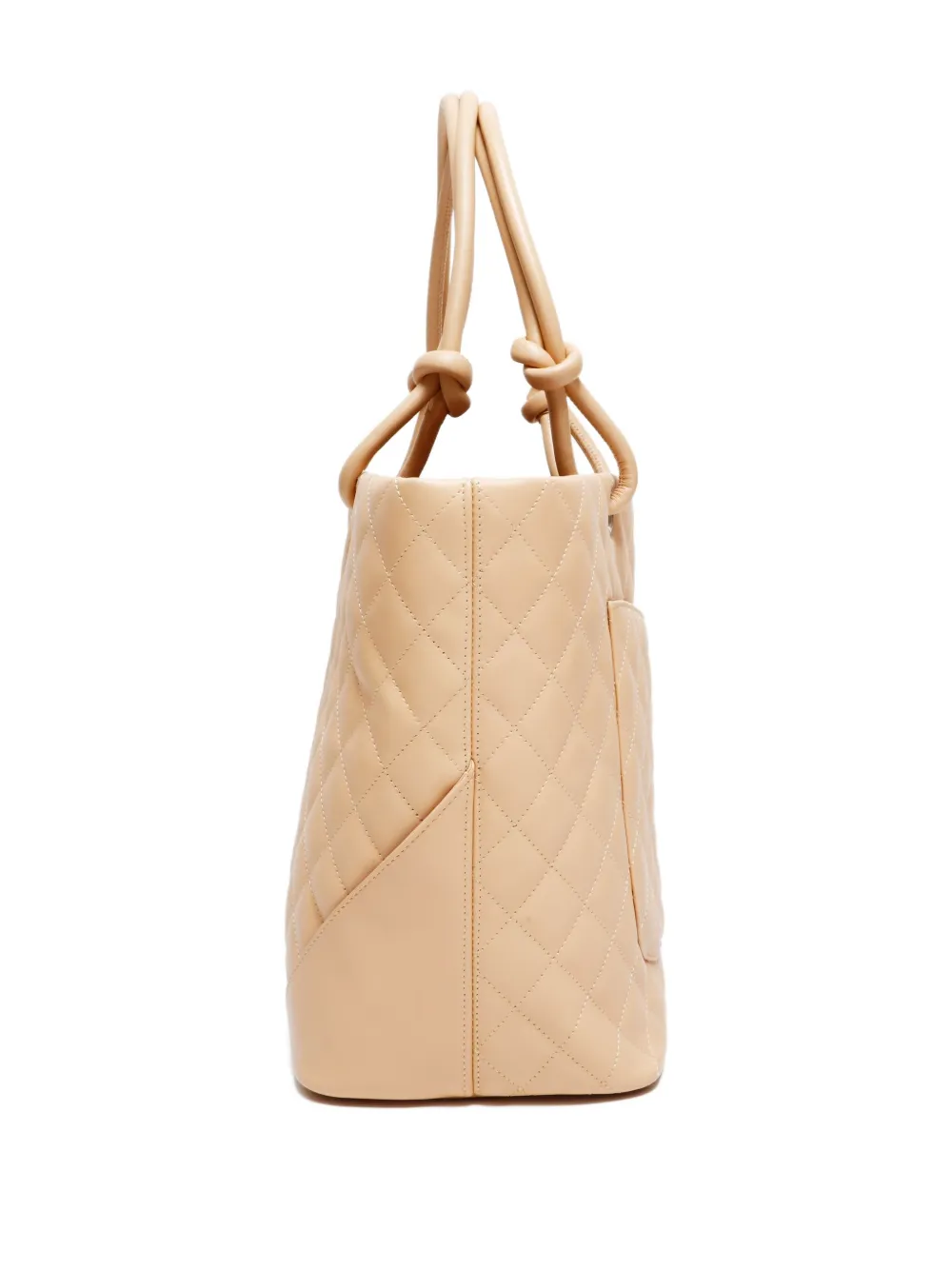Pre-owned Chanel 2005-2006 Large Cambon Matelassé Tote Bag In Neutral