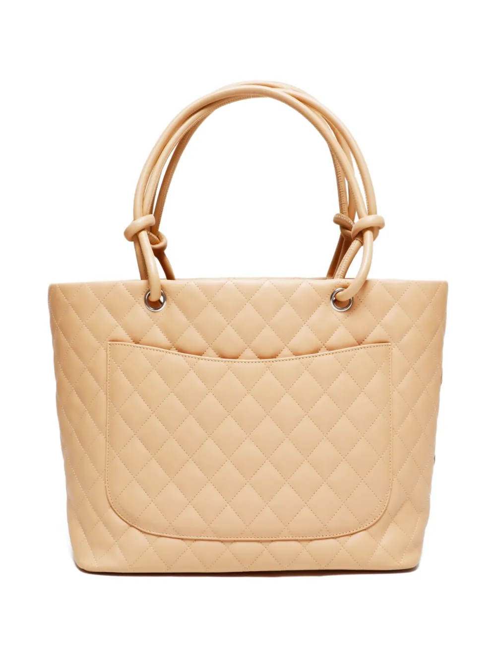 Pre-owned Chanel 2005-2006 Large Cambon Matelassé Tote Bag In Neutral