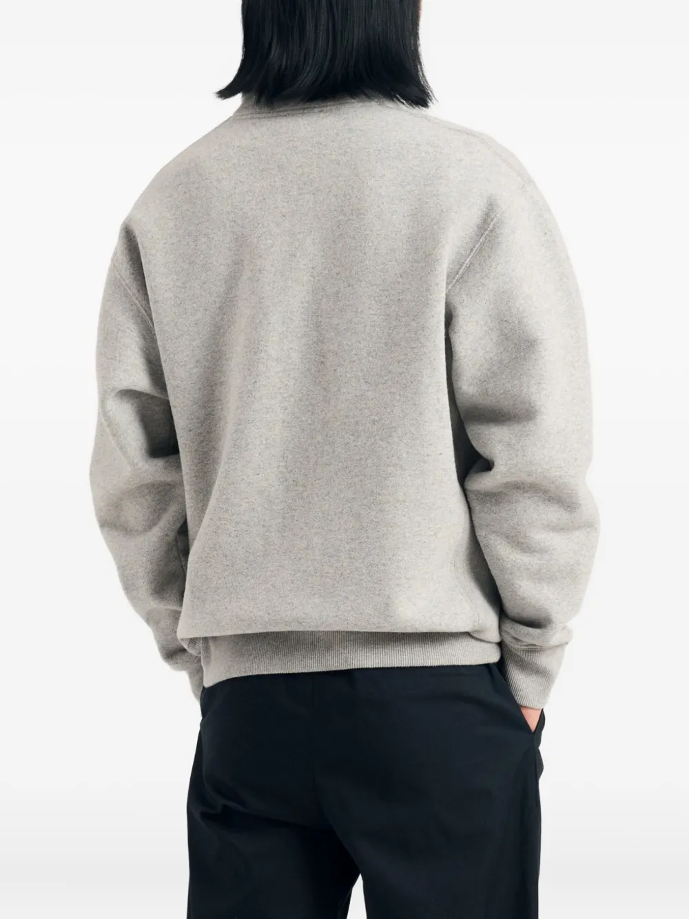 Norse Projects Ketel trui met halve rits Grijs
