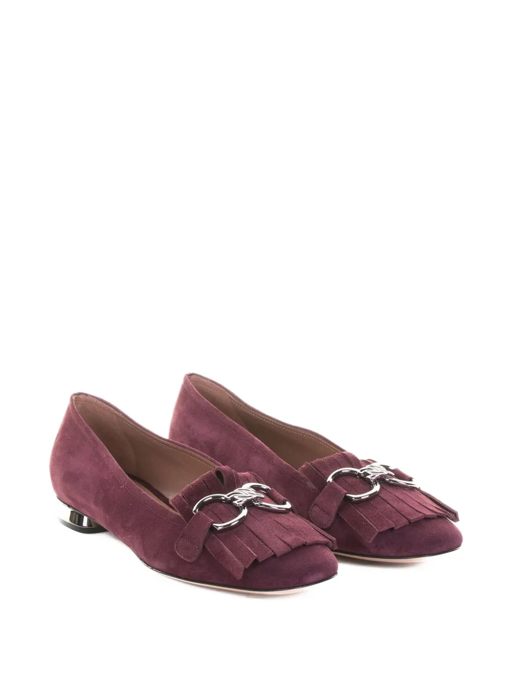 Casadei fringe-detail suede pumps Red