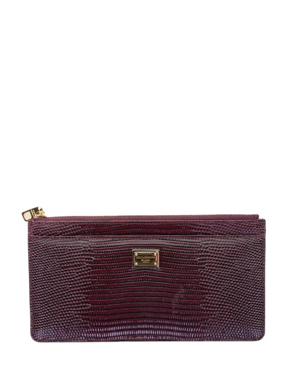 Dolce & Gabbana iguana-printed zip-around cardholder | Red | Image 1