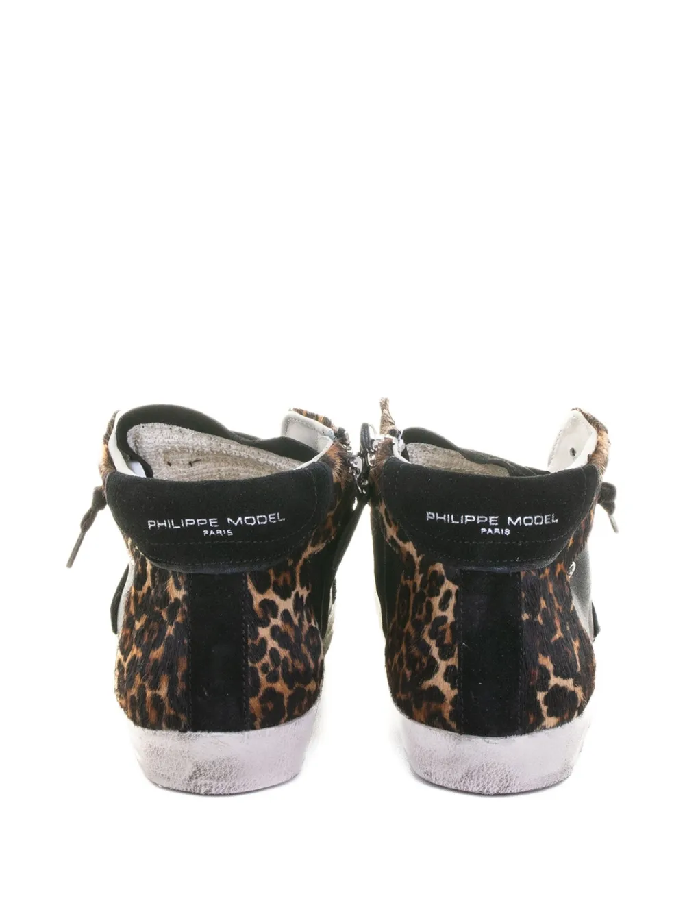 Philippe Model Paris leopard-print high-top sneakers Black