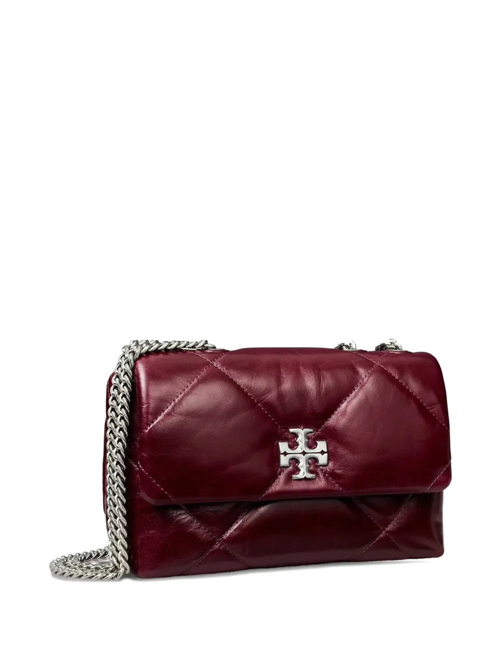 Tory Burch Small Kira Quilted Leather Cross Body Bag In Red