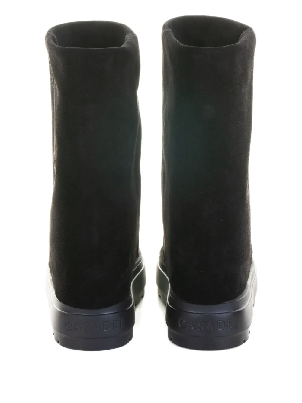 Casadei platform-sole suede boots Black