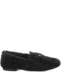 Casadei shearling slip-on loafers - 000 BLACK