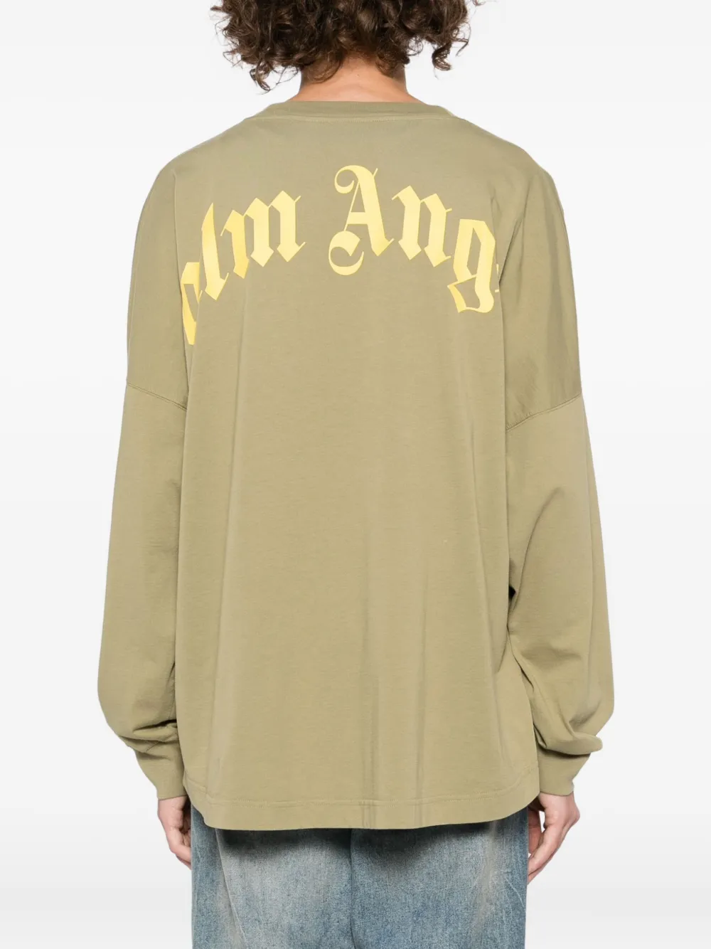Palm Angels Logo-print T-shirt In Green