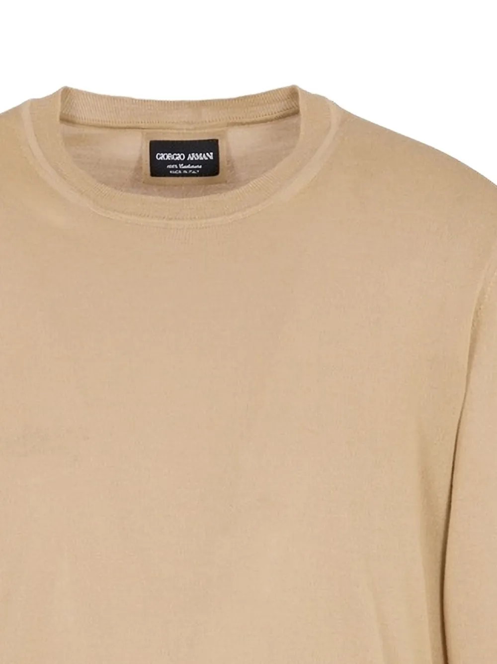 Giorgio Armani crew-neck long-sleeve sweater - Beige