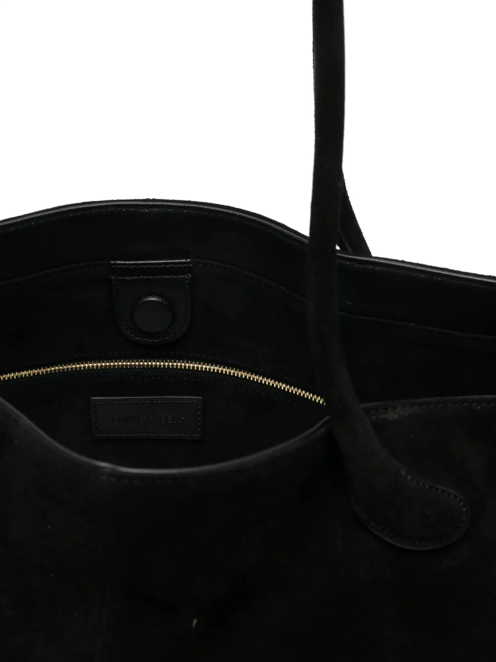 Low Classic Suede Shoulder Bag In Black