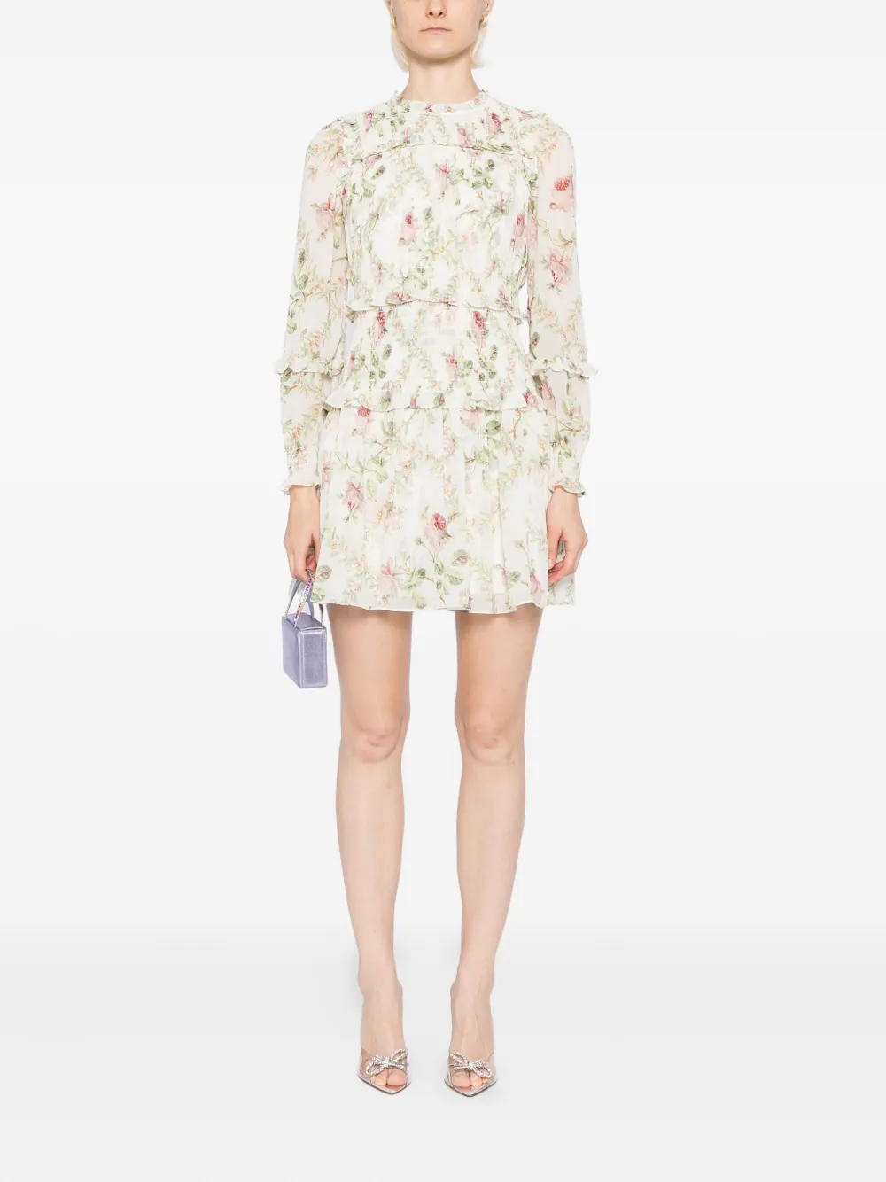 Needle & Thread Emilia Georgette jurk - Beige