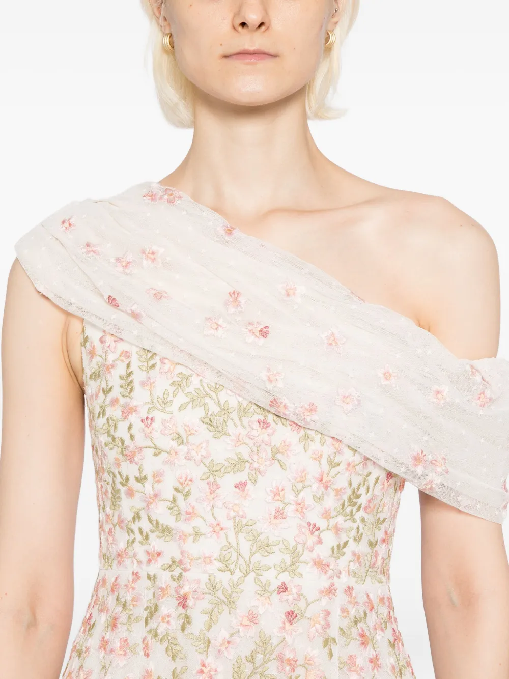 Needle & Thread Everette Bloom Gown In Neutral