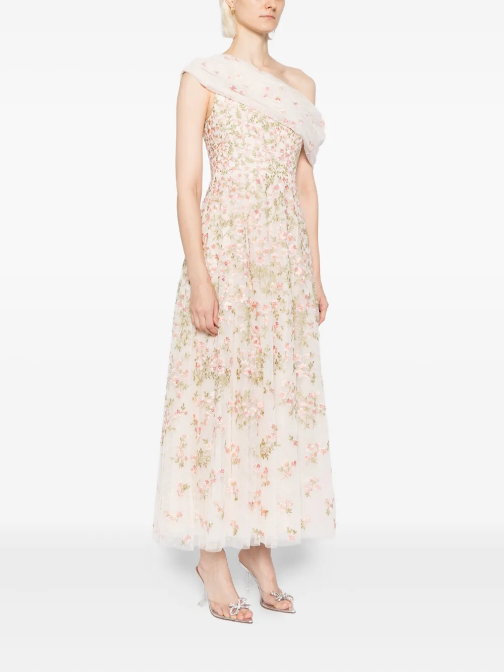 Needle & Thread Everette Bloom Gown In Neutral