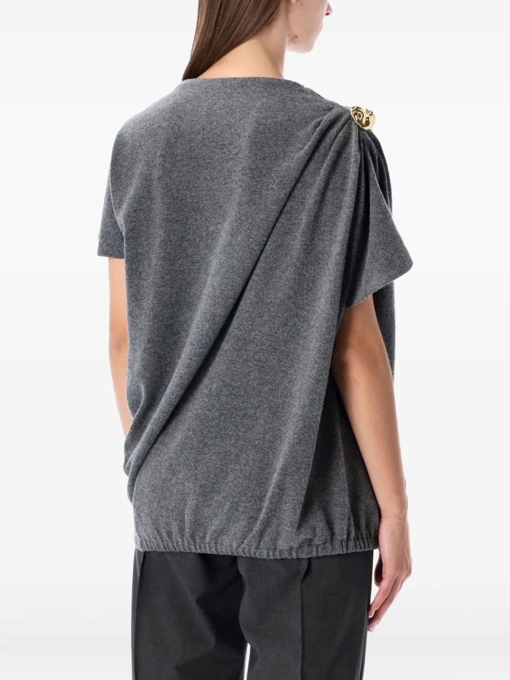 Fabiana Filippi draped shoulder-detail T-shirt | T-Shirts & Jersey Shirts | Image 2