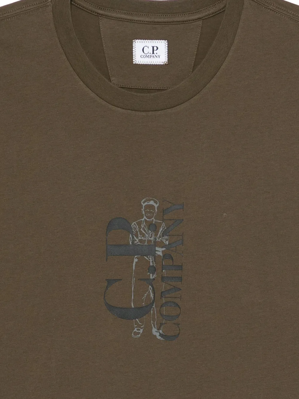 C.P. Company T-shirt met logoprint Groen