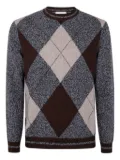 Ballantyne argyle-pattern wool sweater - Grey