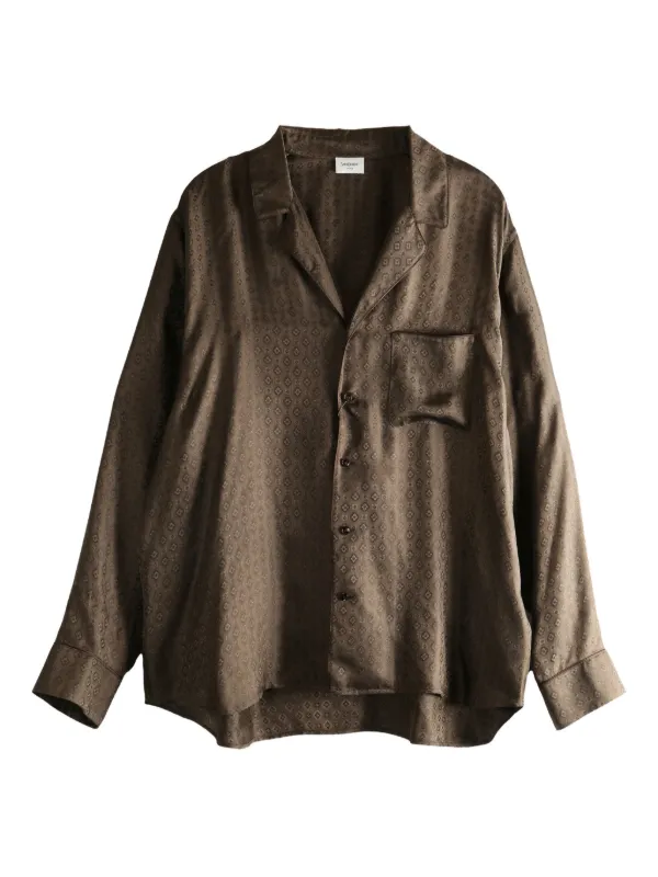Saint Laurent ロングスリーブ シャツ | ブラウン | FARFETCH JP