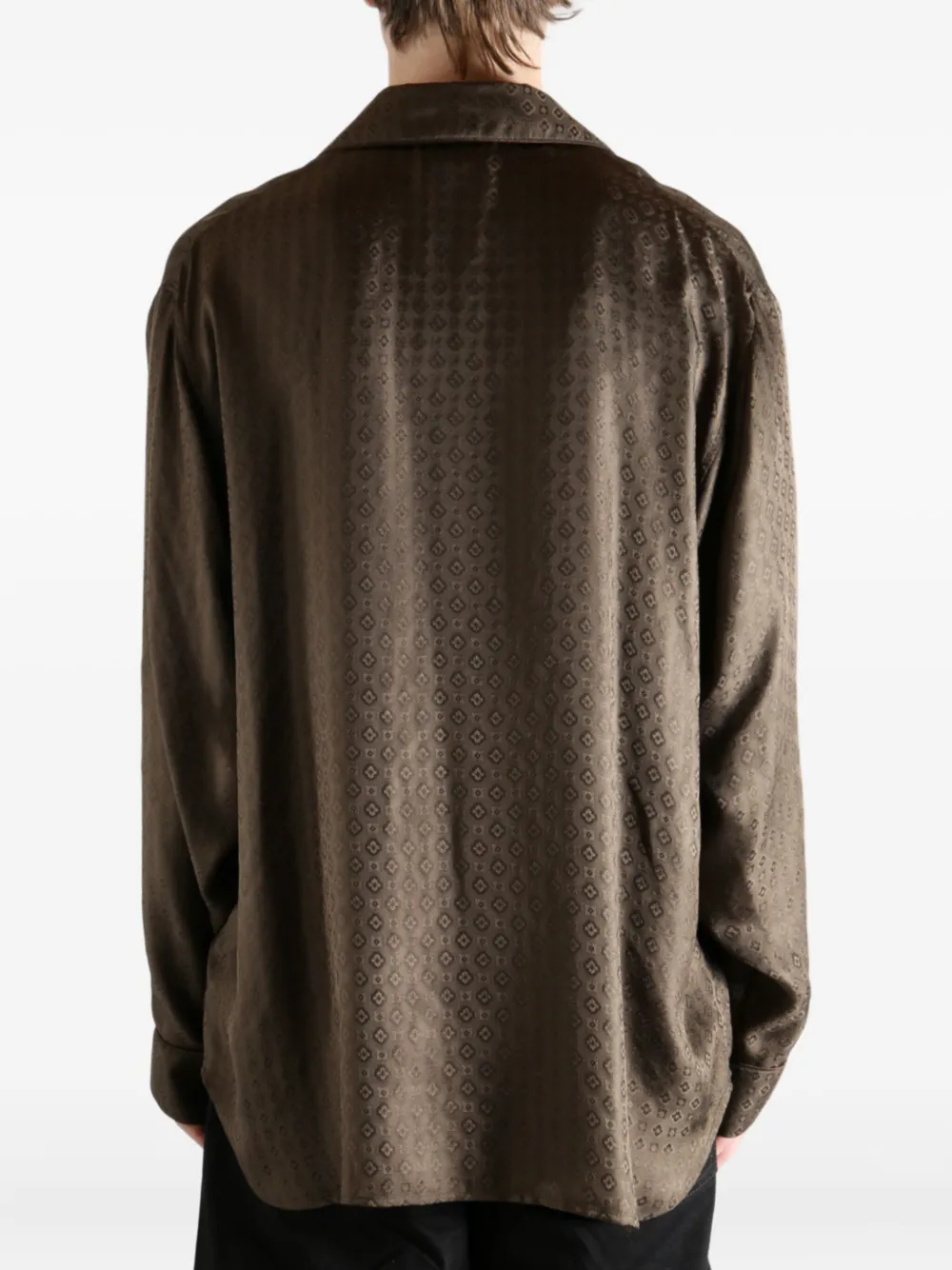 Saint Laurent Overhemd met lange mouwen Bruin