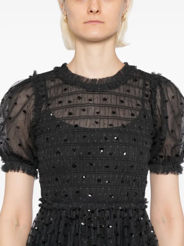 Needle & Thread Giselle Midi Dress | Black | FARFETCH