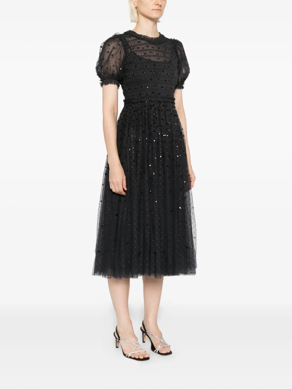 Needle & Thread Jurk verfraaid met pailletten Zwart